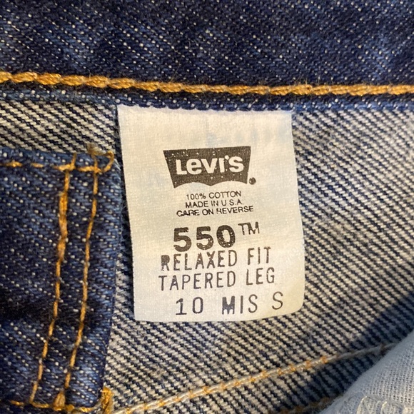 Vintage Levi 550 Relaxed Fit Tapered Leg High Waisted Dark Wash Mom Jeans-28X28 - Picture 7 of 16